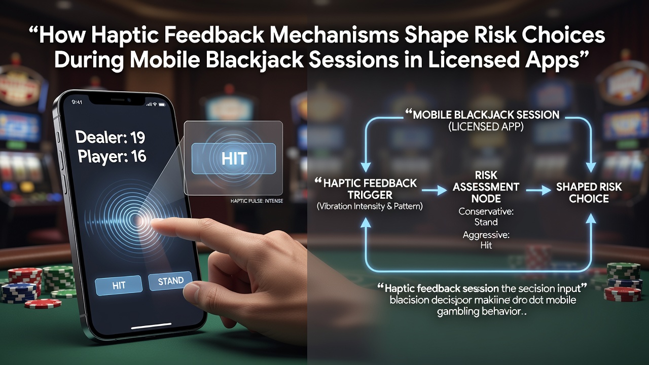Detailansicht einer Blackjack-App mit aktiviertem haptischem Feedback auf einem Smartphone-Display