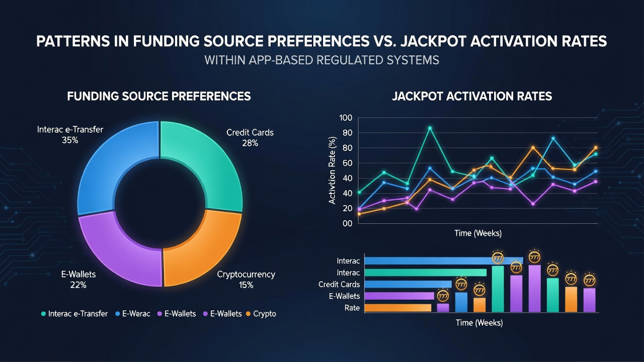Diagramme zeigen Korrelationen zwischen Zahlungsmethoden und Jackpot-Aktivierungen in mobilen Casino-Apps