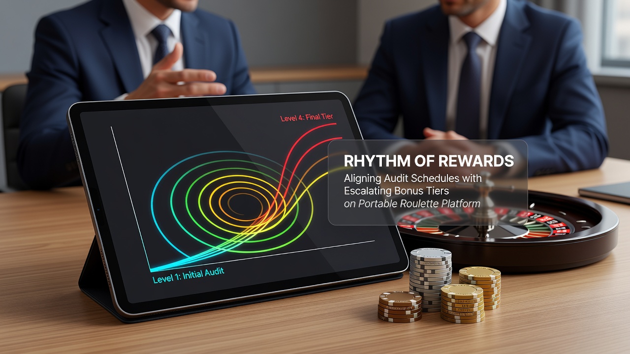 Schnittstelle einer mobilen Roulette-App mit Bonus-Fortschrittsanzeige und Audit-Status