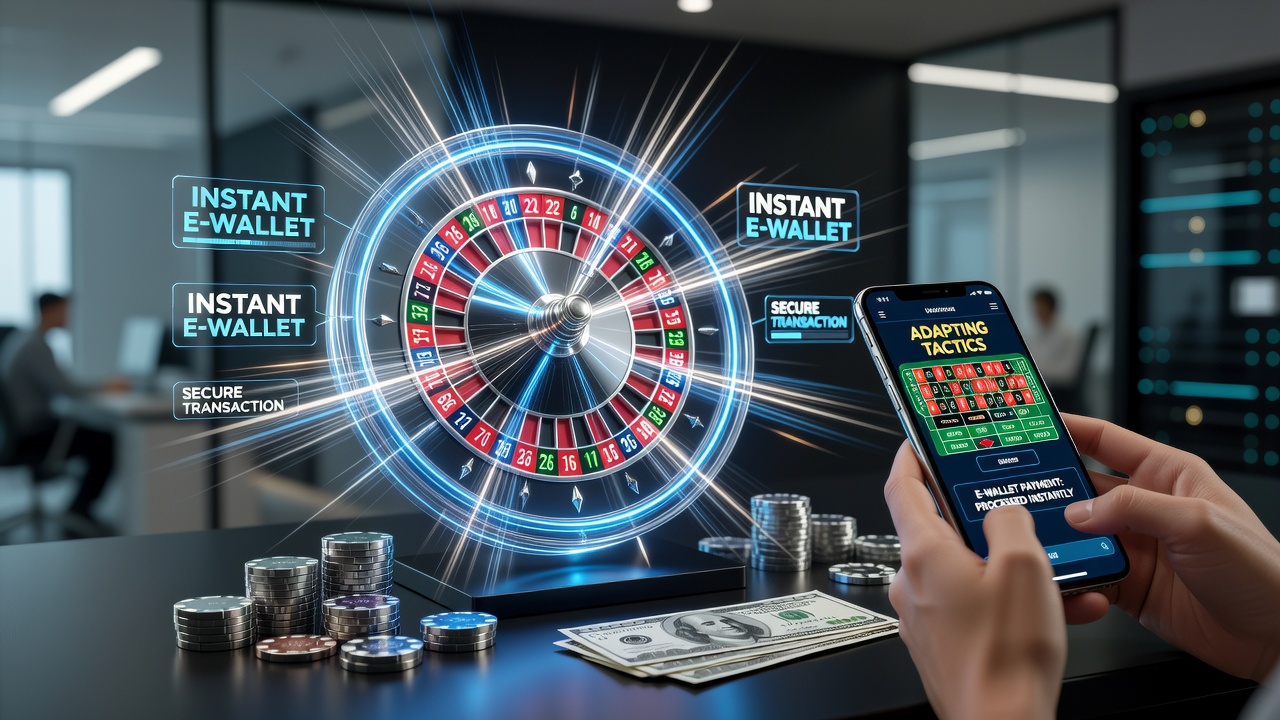 Darstellung mobiler Roulette-Oberflächen mit Echtzeit-E-Wallet-Transaktionen und angepassten Wettoptionen